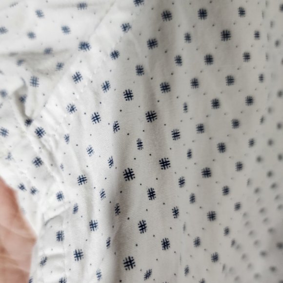 Ike Behar White Hashtags Printed Button Front Shirt - Picture 2 of 4